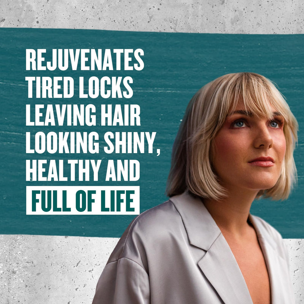 TIGI Bed Head lifestyle bathroom setting suggesting salon-quality results at home
