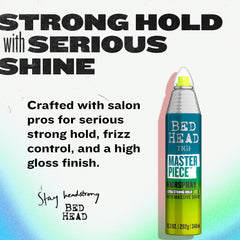 TIGI Bed Head Masterpiece aerosol nozzle close-up for precise mist and control