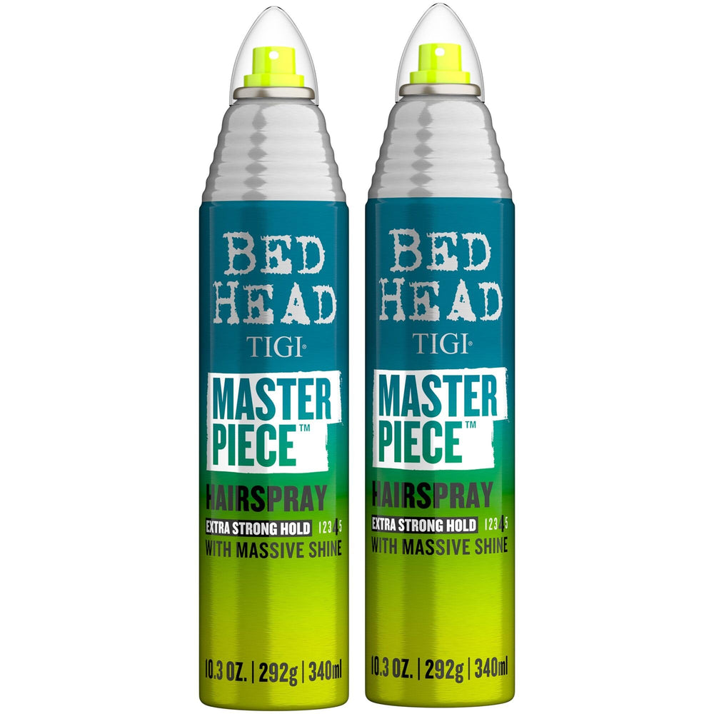 TIGI Bed Head Masterpiece front packaging showing bold branding and shine benefit