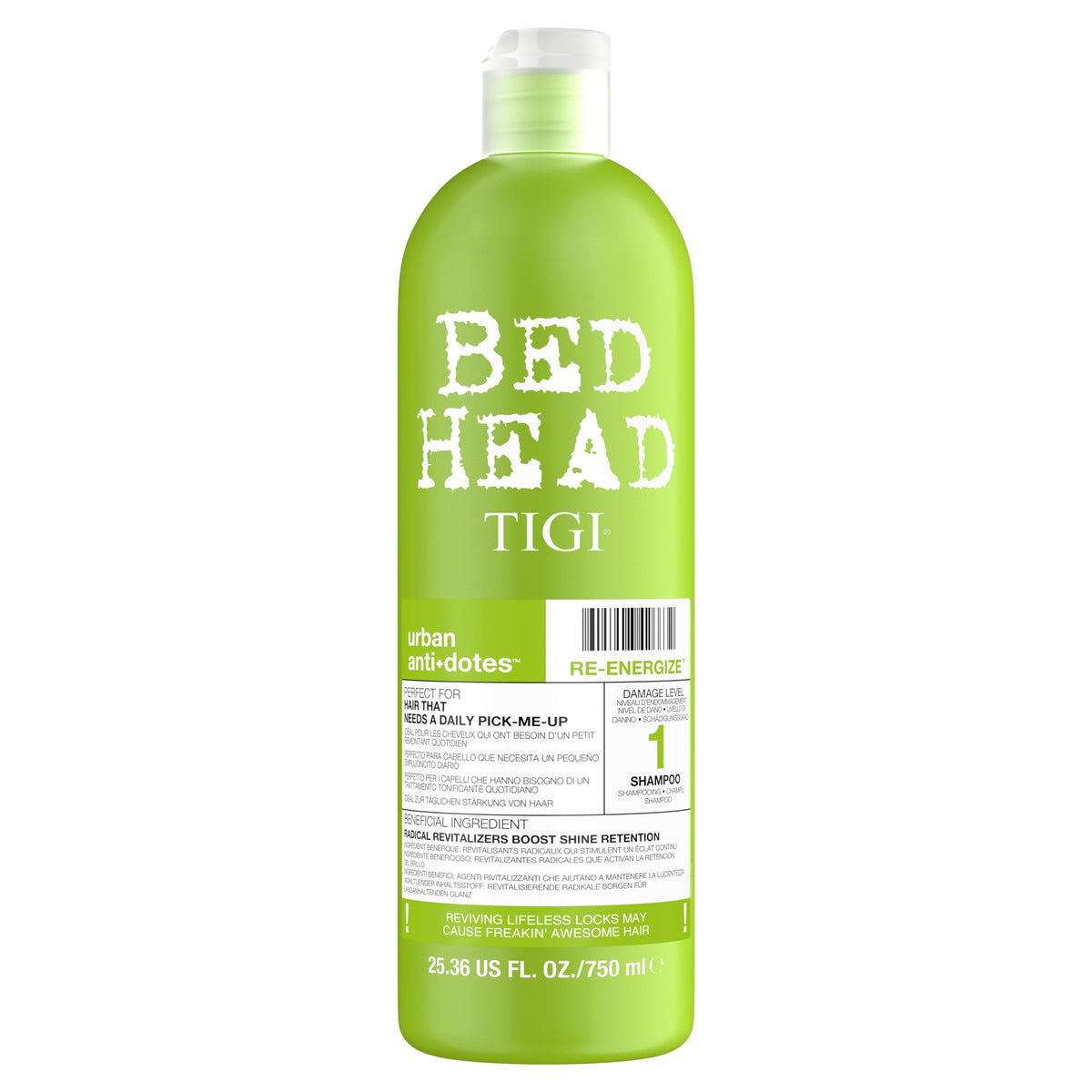 TIGI Bed Head front bottle view showing product label and volume benefit
