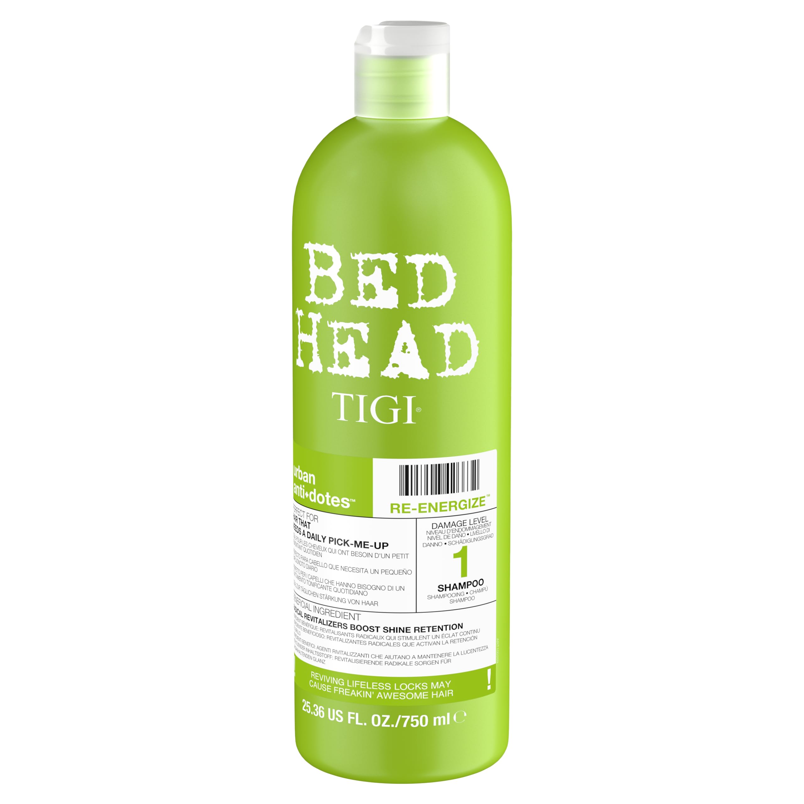 TIGI Bed Head on bathroom shelf lifestyle scene conveying salon results at home