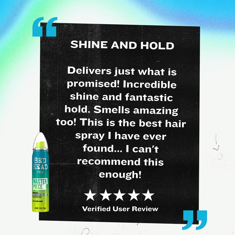 TIGI styling in use locking a finished look with lasting hold
