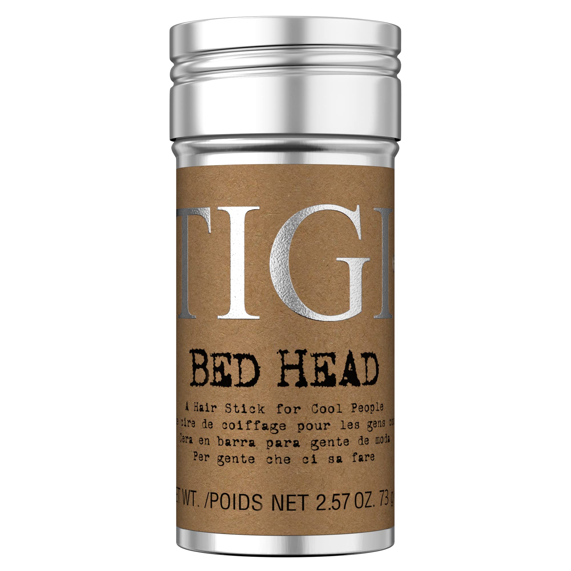 TIGI Bed Head wax stick front view showing twist cap for quick application