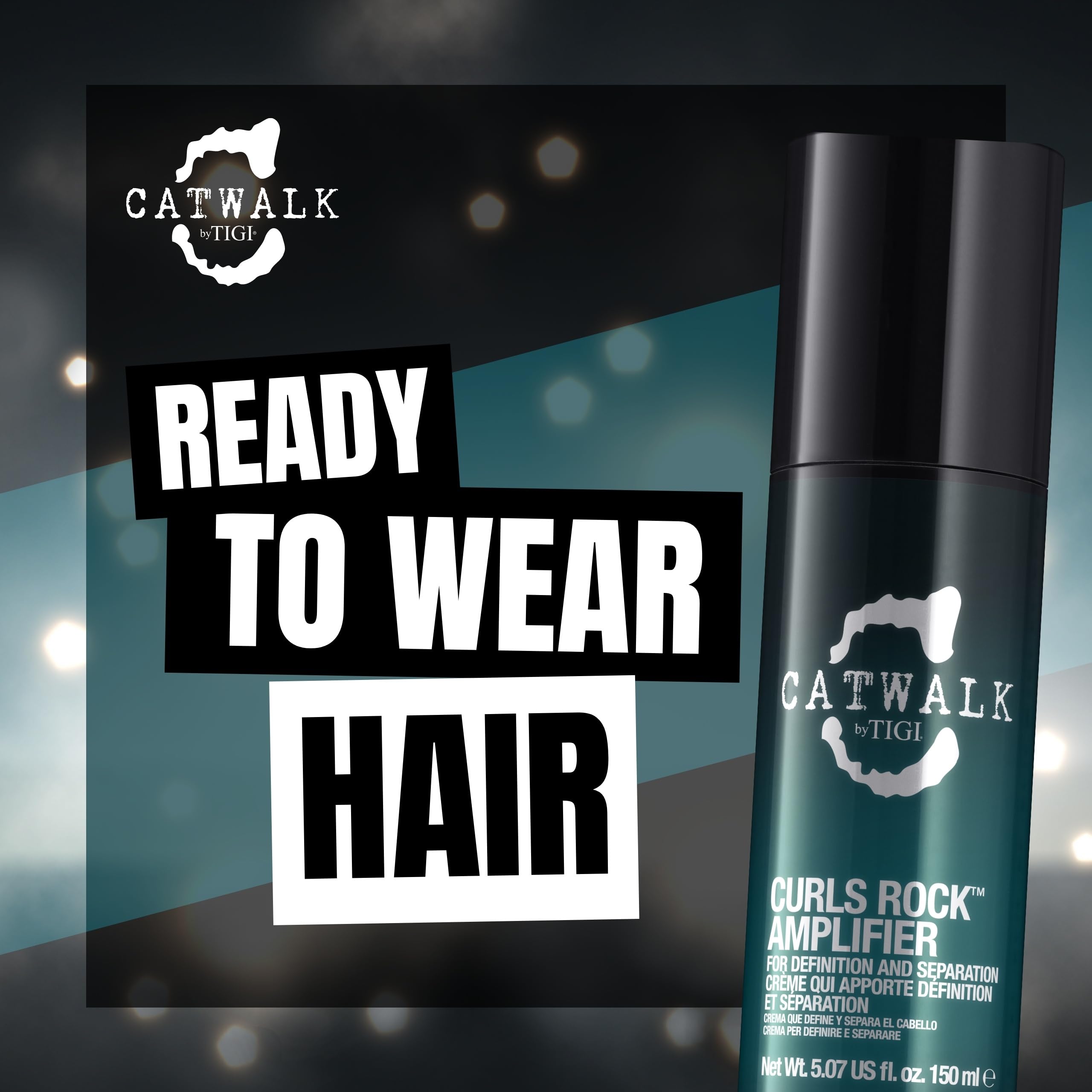 TIGI Catwalk on bathroom shelf in a styled routine suggesting salon-quality results