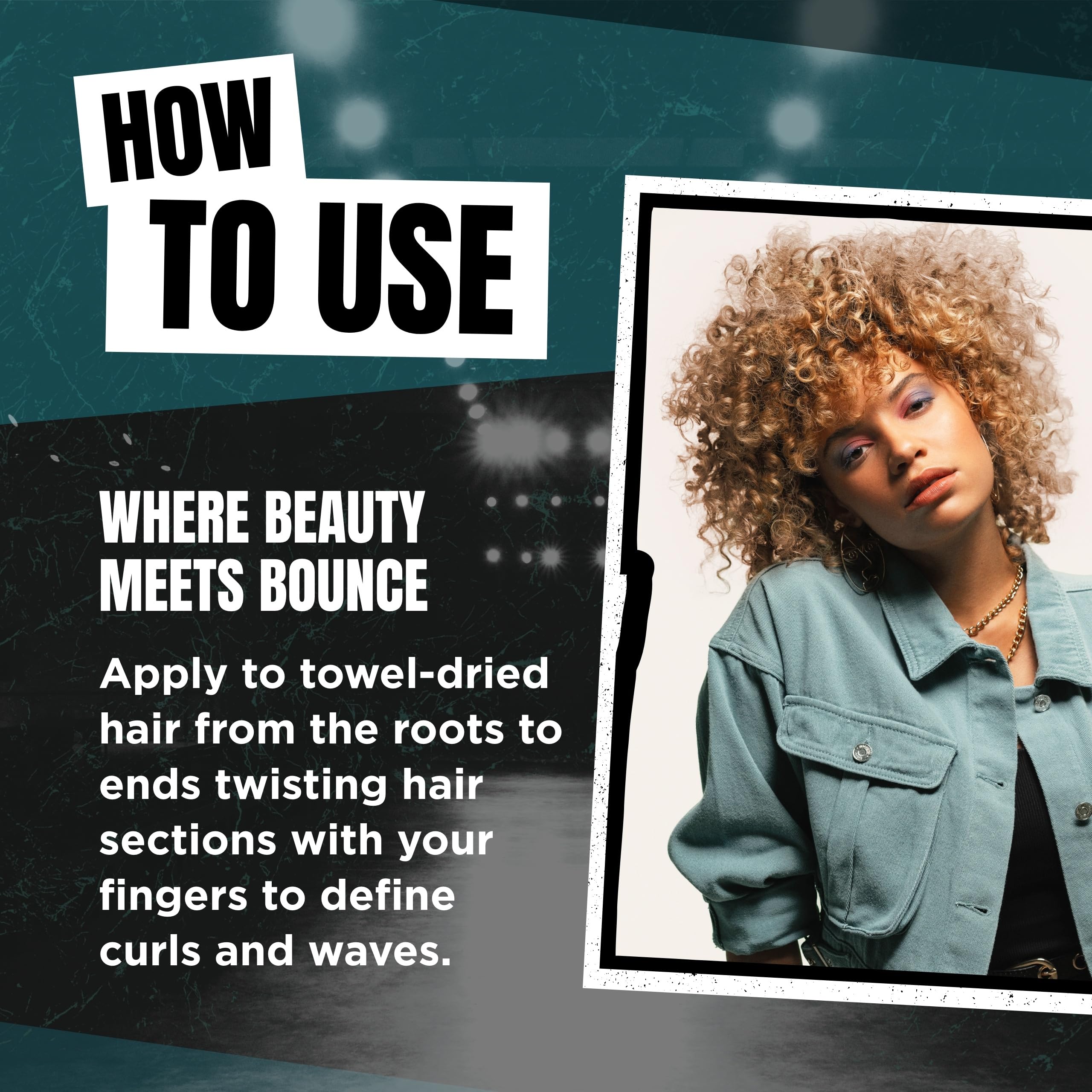 TIGI Catwalk before and after curls comparison, improved definition and shine visible