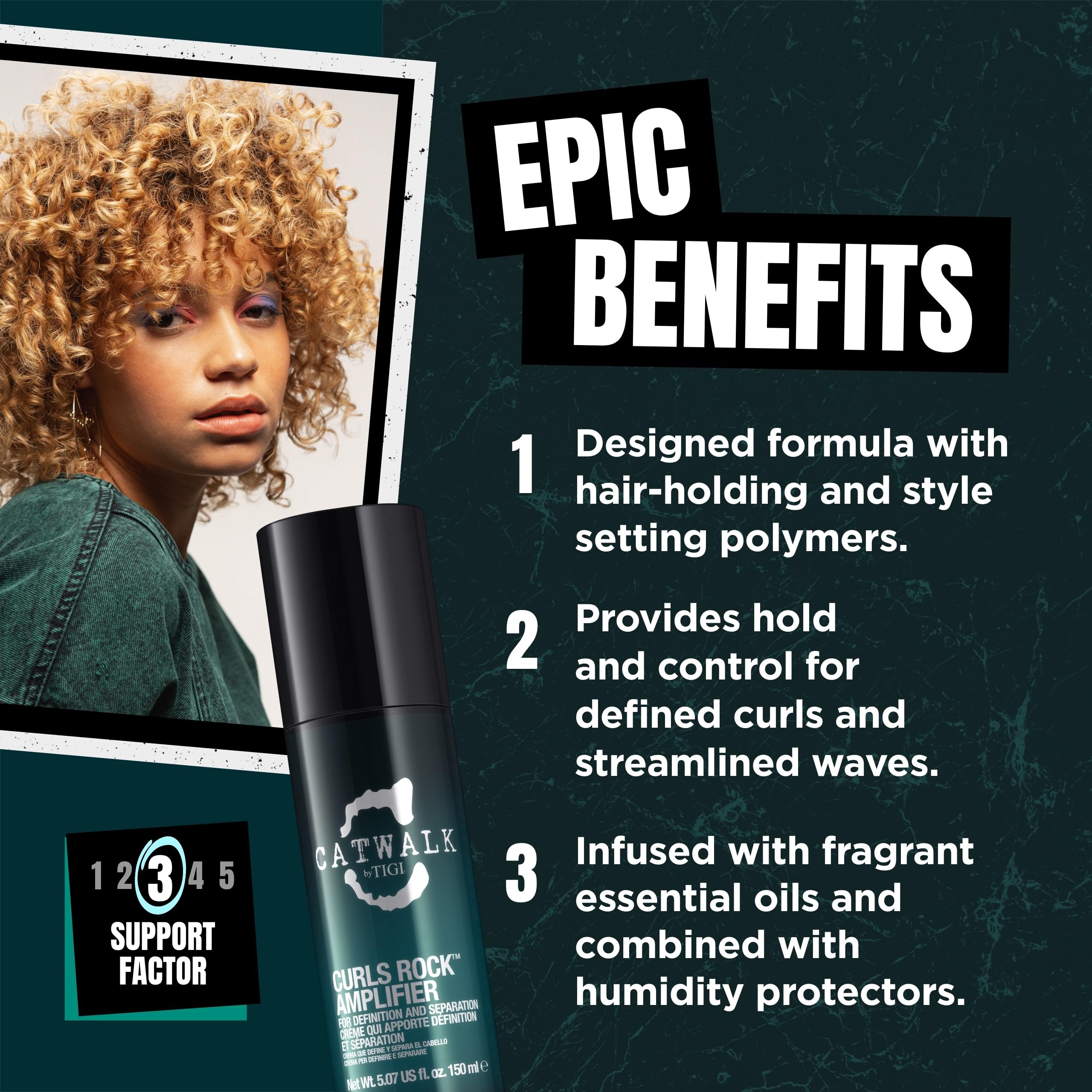 TIGI Catwalk texture close-up showing creamy consistency and lightweight spreadability