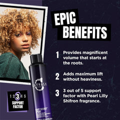 TIGI Catwalk foam texture close-up illustrating lightweight mousse that creates touchable volume