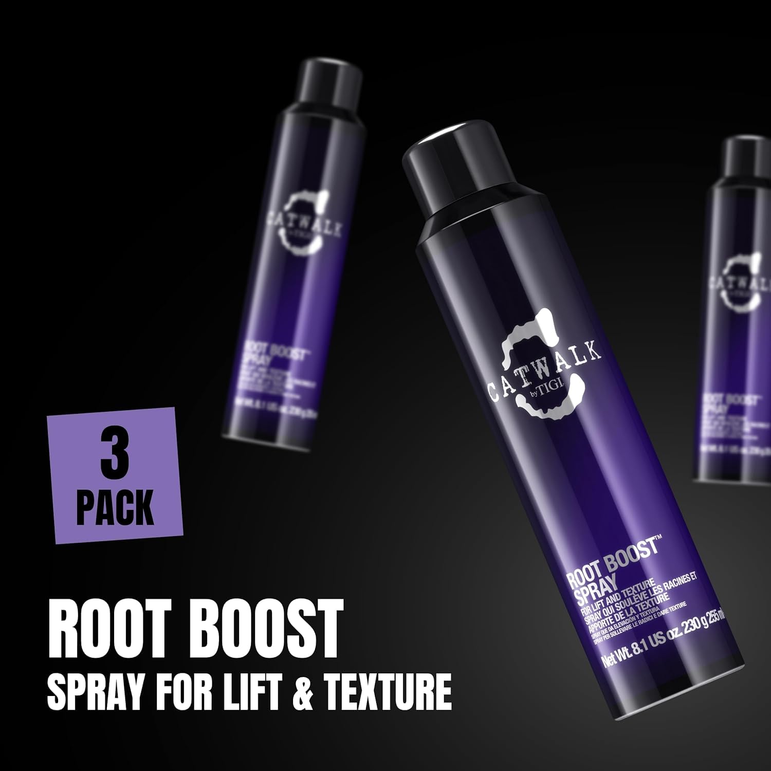 TIGI Catwalk spray nozzle detail demonstrating targeted application for precise root control