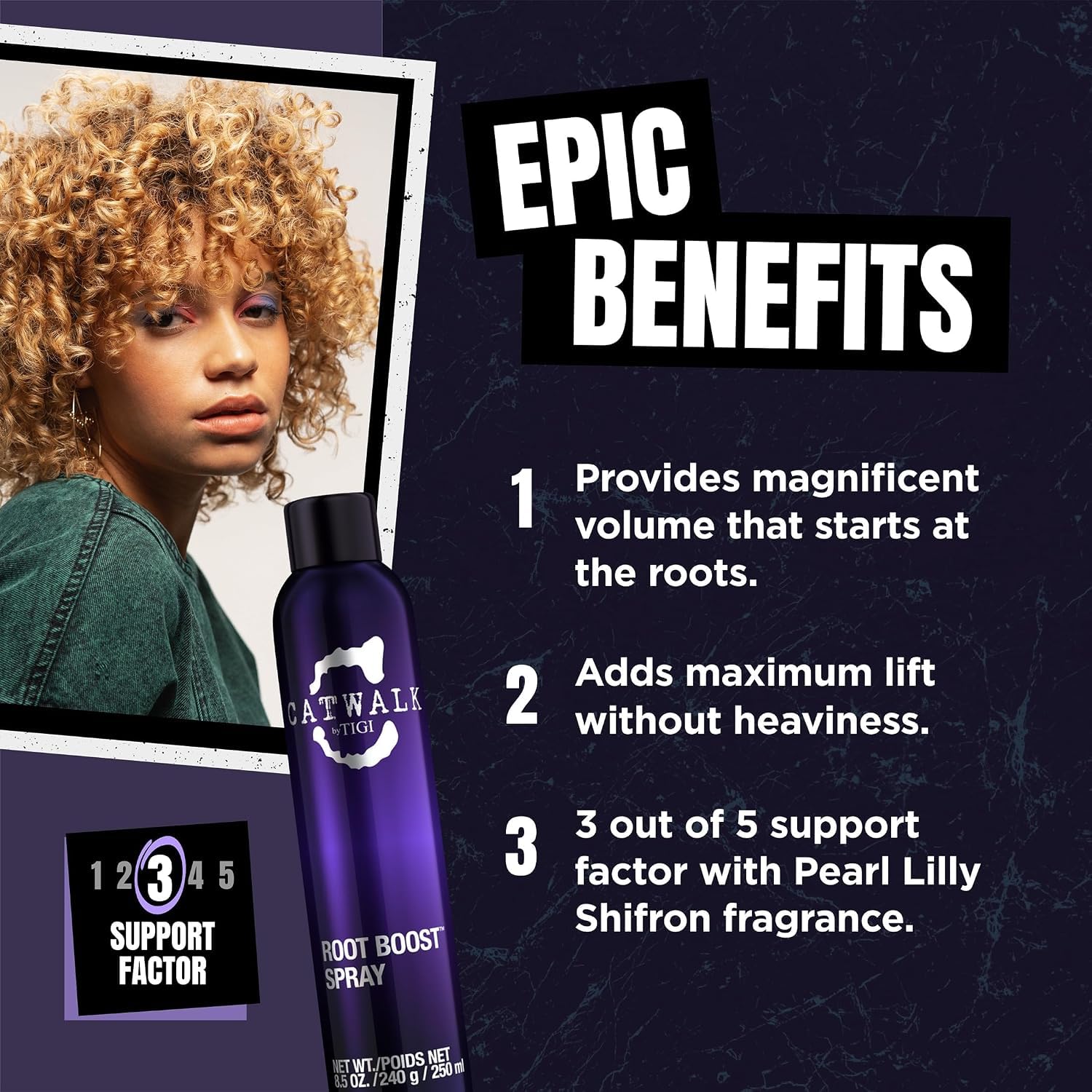 TIGI Catwalk mousse texture close-up showing airy foam for lightweight lift