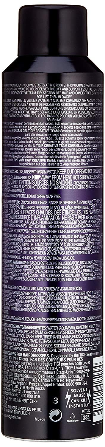 TIGI Catwalk Your Highness spray in use adding lift and texture