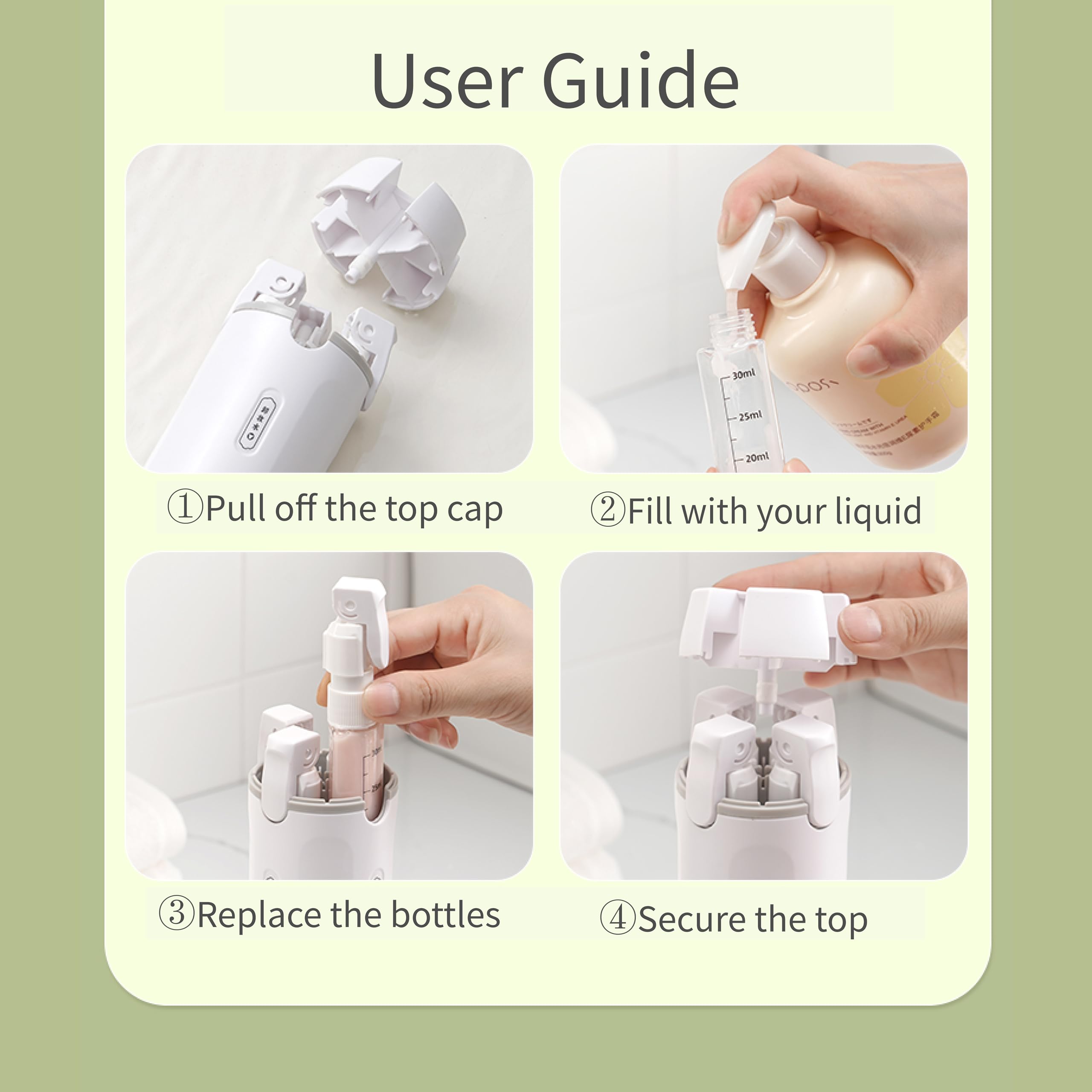 Tilanneo on bathroom counter in use offering organized toiletries while traveling