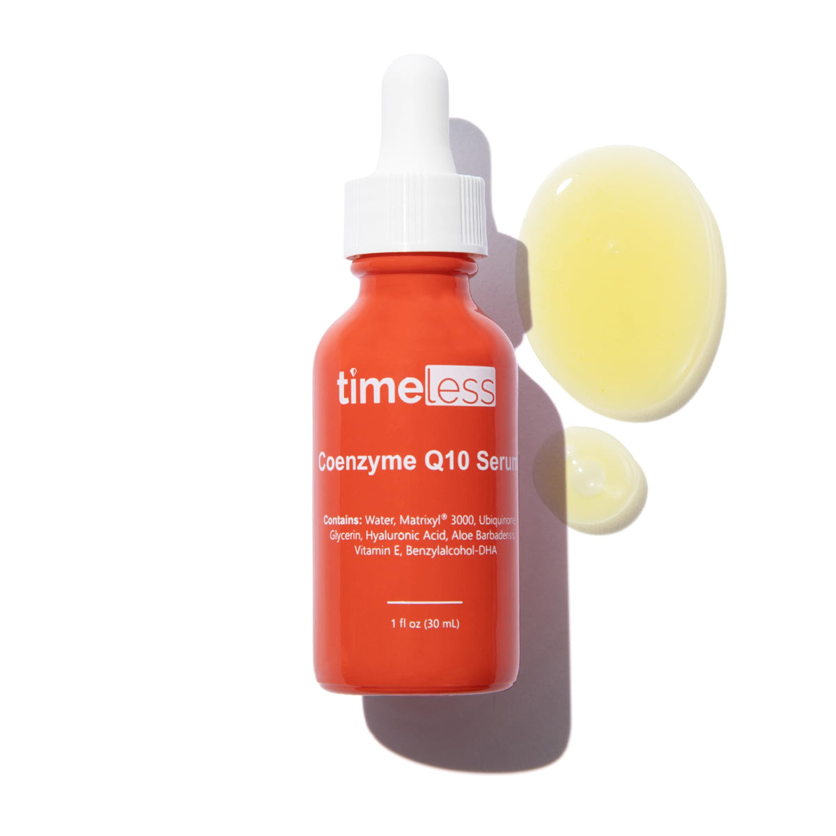 Timeless Skin Care front bottle shot showing label and benefits