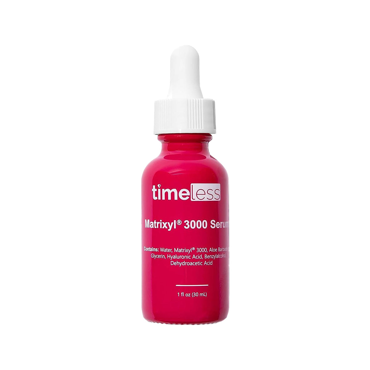 Timeless Skin Care bottle front packaging showing product and benefit