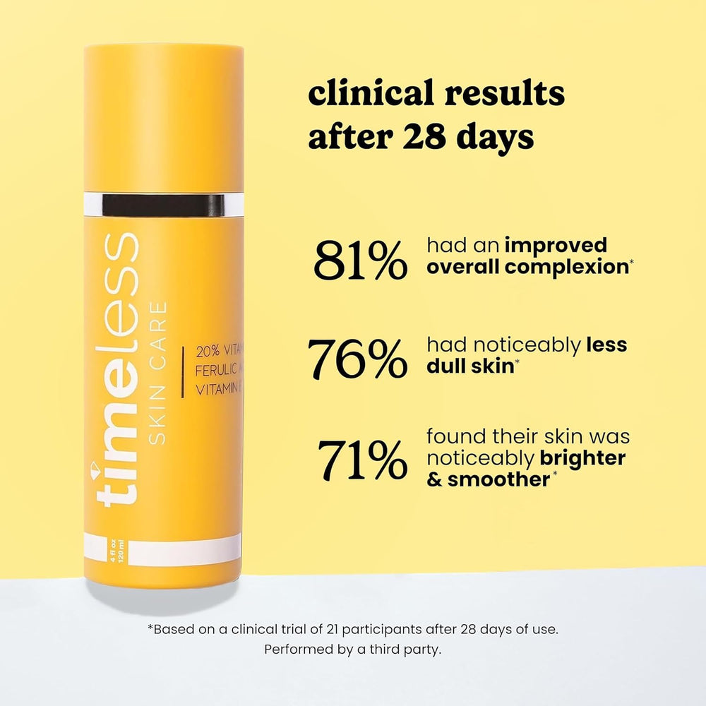 Timeless serum texture close-up on skin, lightweight absorption benefit visible