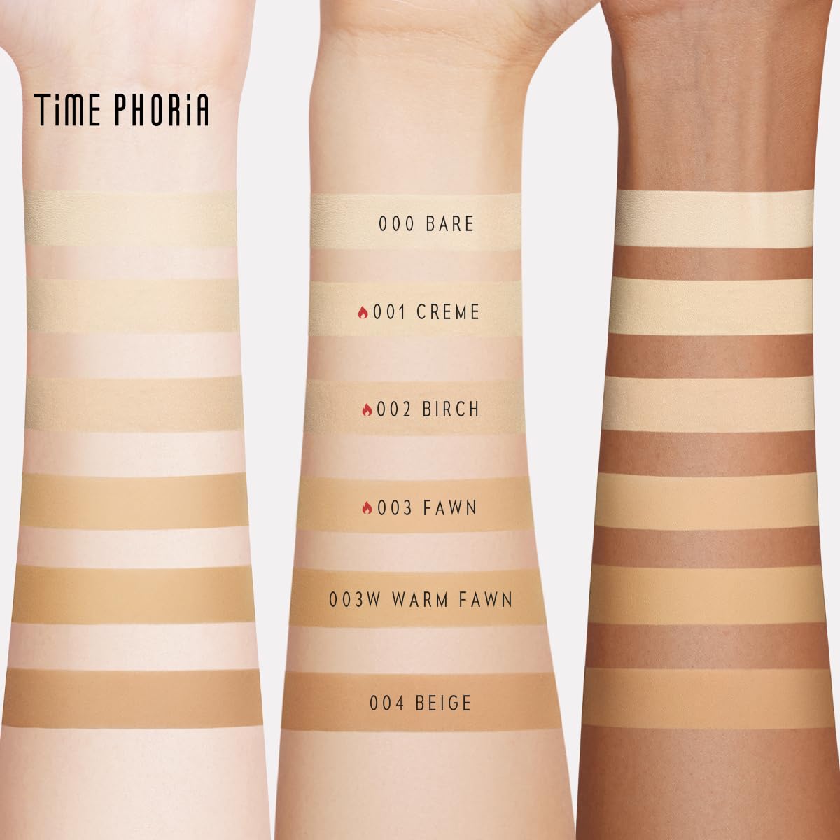TIMEPHORIA applying powder with velvet side for medium coverage and smooth finish