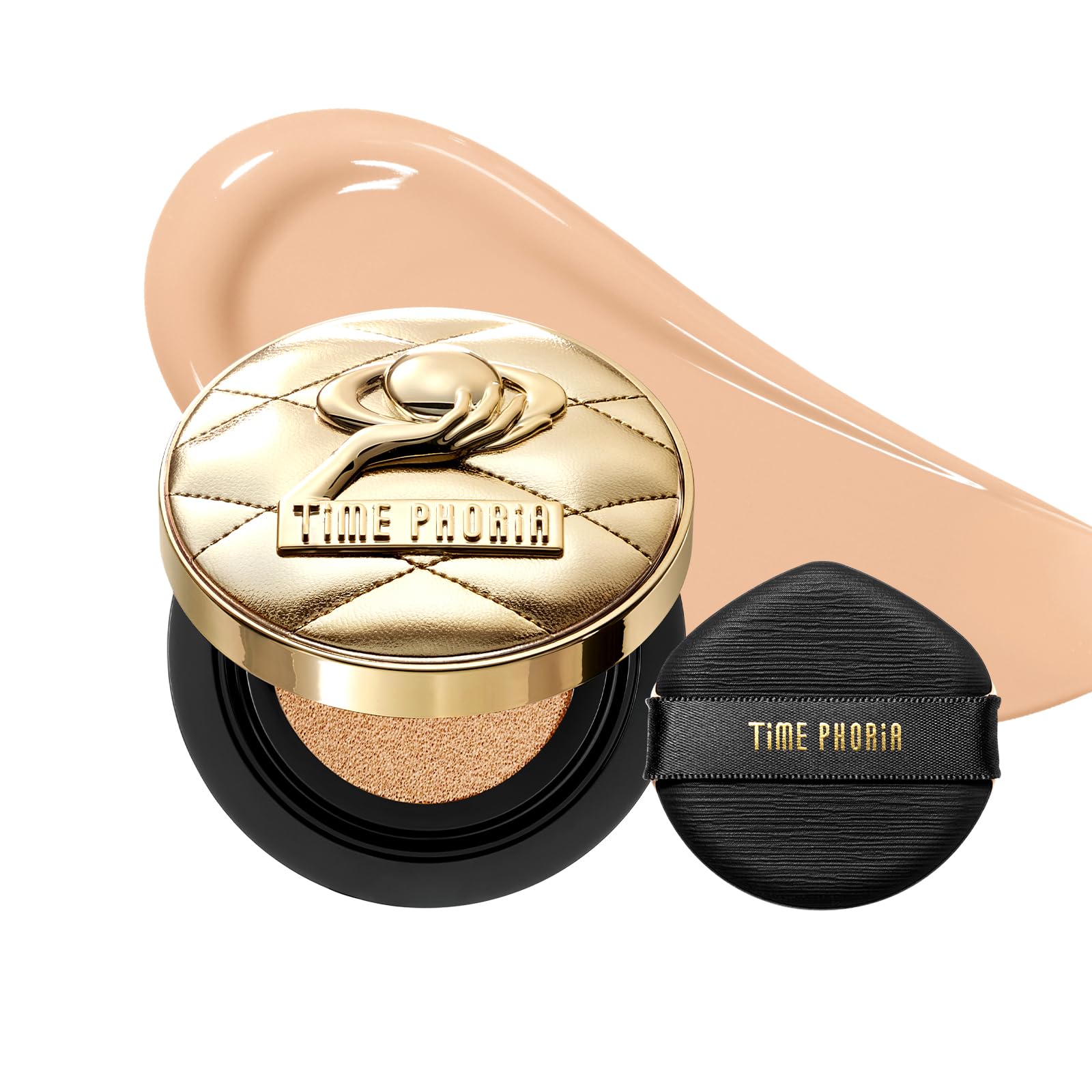 TIMEPHORIA compact front packaging showing elegant design and portability