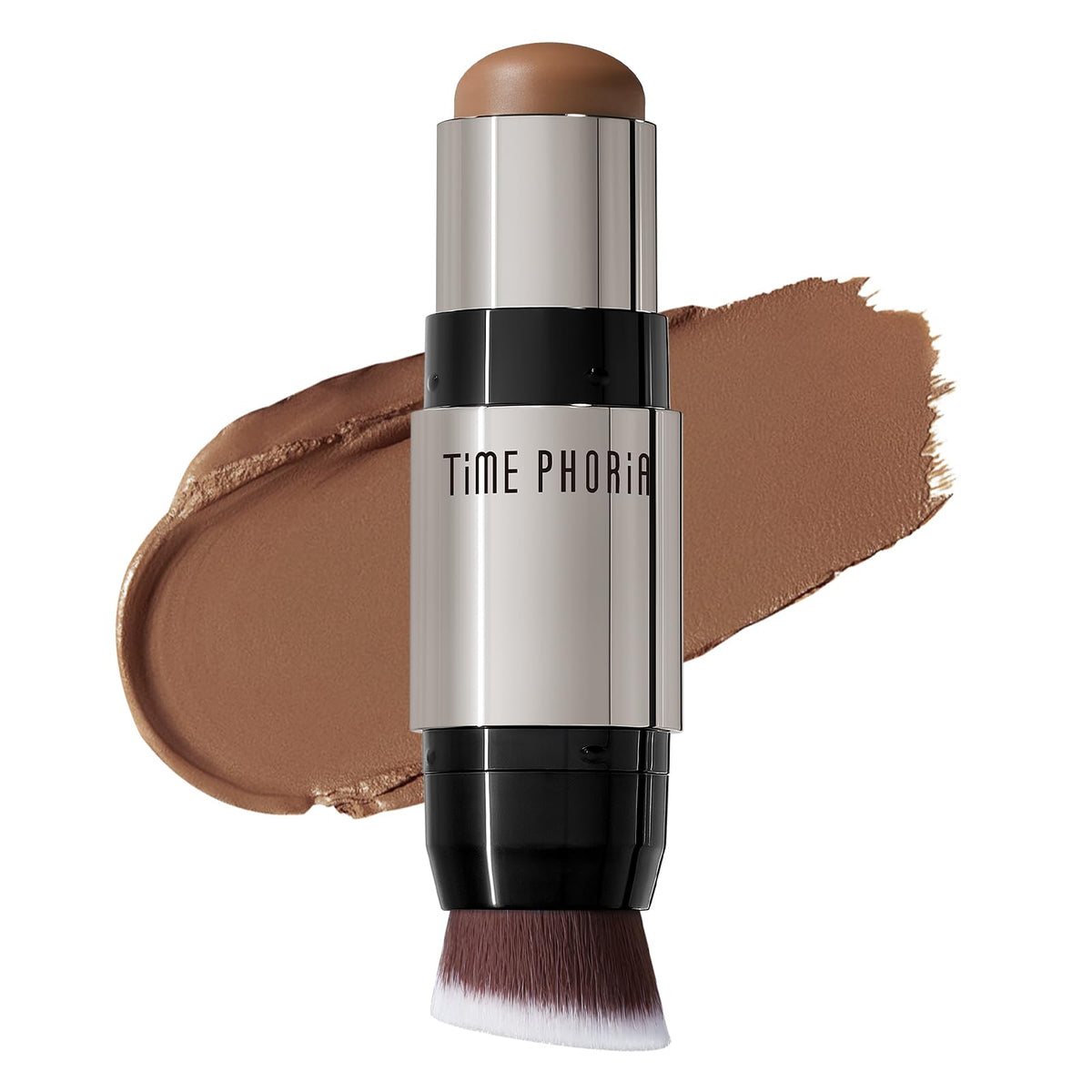 TIMEPHORIA front packaging showing dual-ended contour stick benefit: easy identification