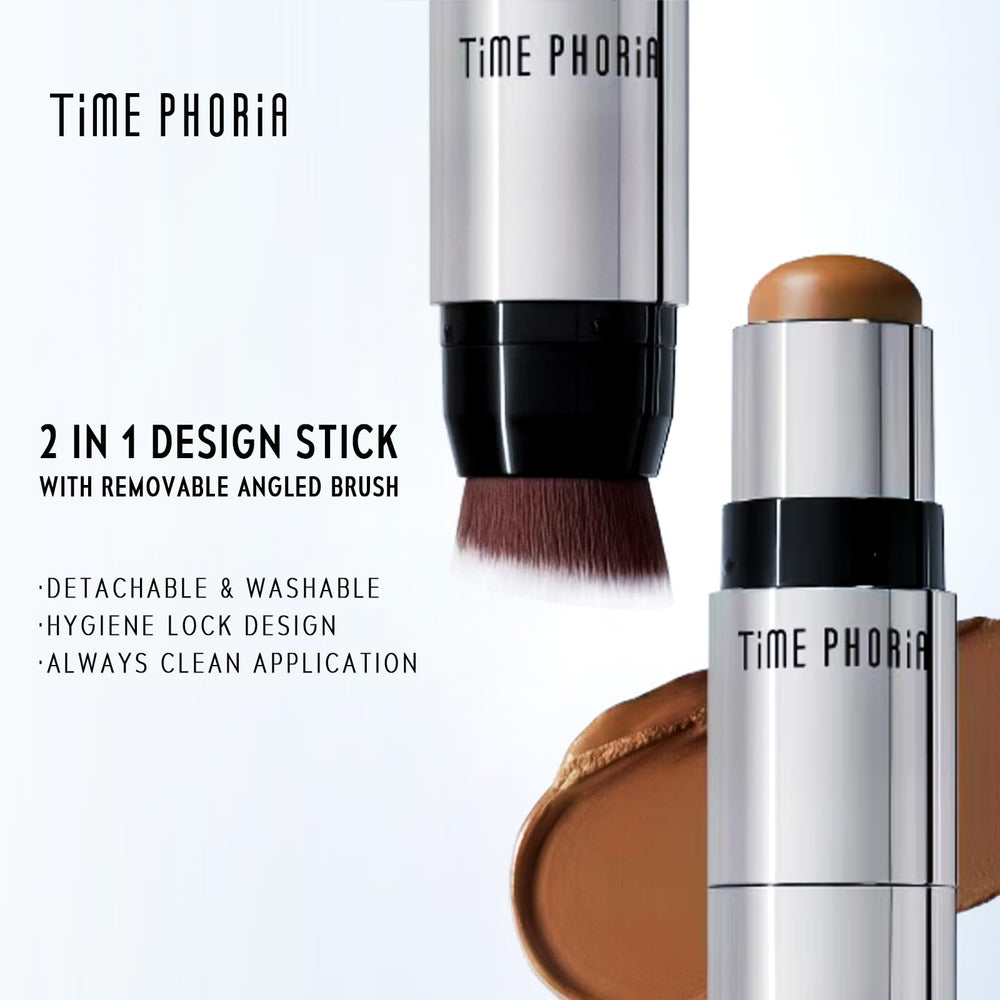 TIMEPHORIA texture close-up highlighting creamy-to-powder finish for smooth wear