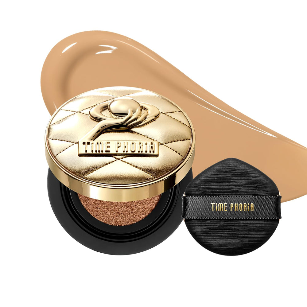 TIMEPHORIA front packaging of glow cushion compact highlighting finish