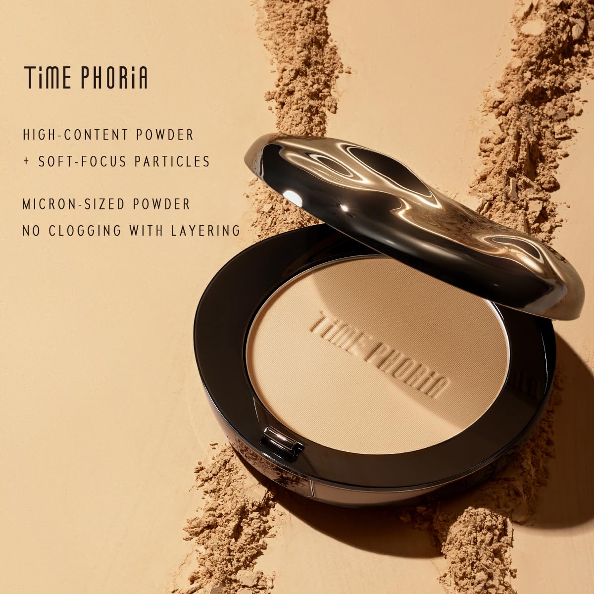 TIMEPHORIA product label and ingredients panel view highlighting formula transparency and skin-friendly benefits