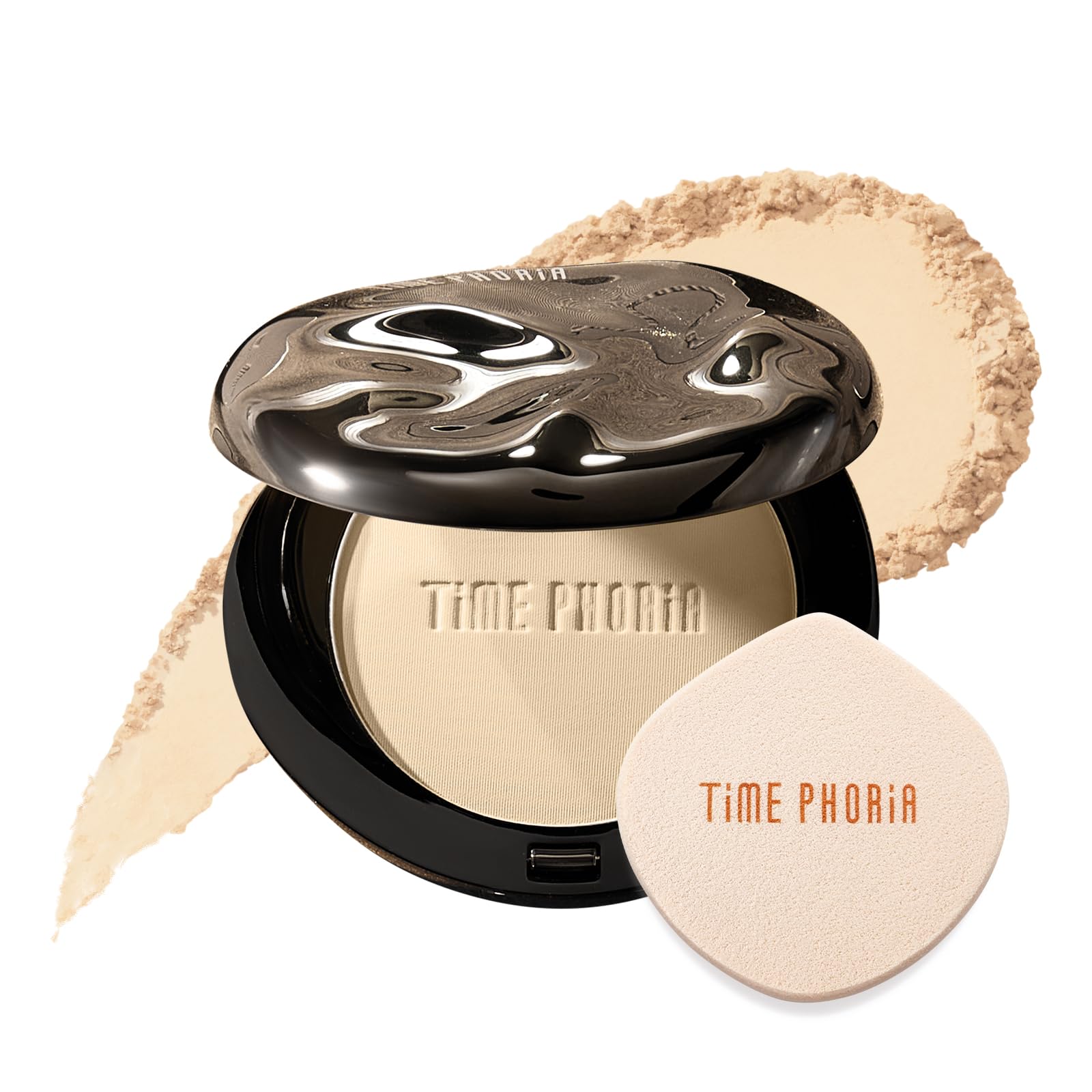 TIMEPHORIA compact front packaging showing sleek case and shade
