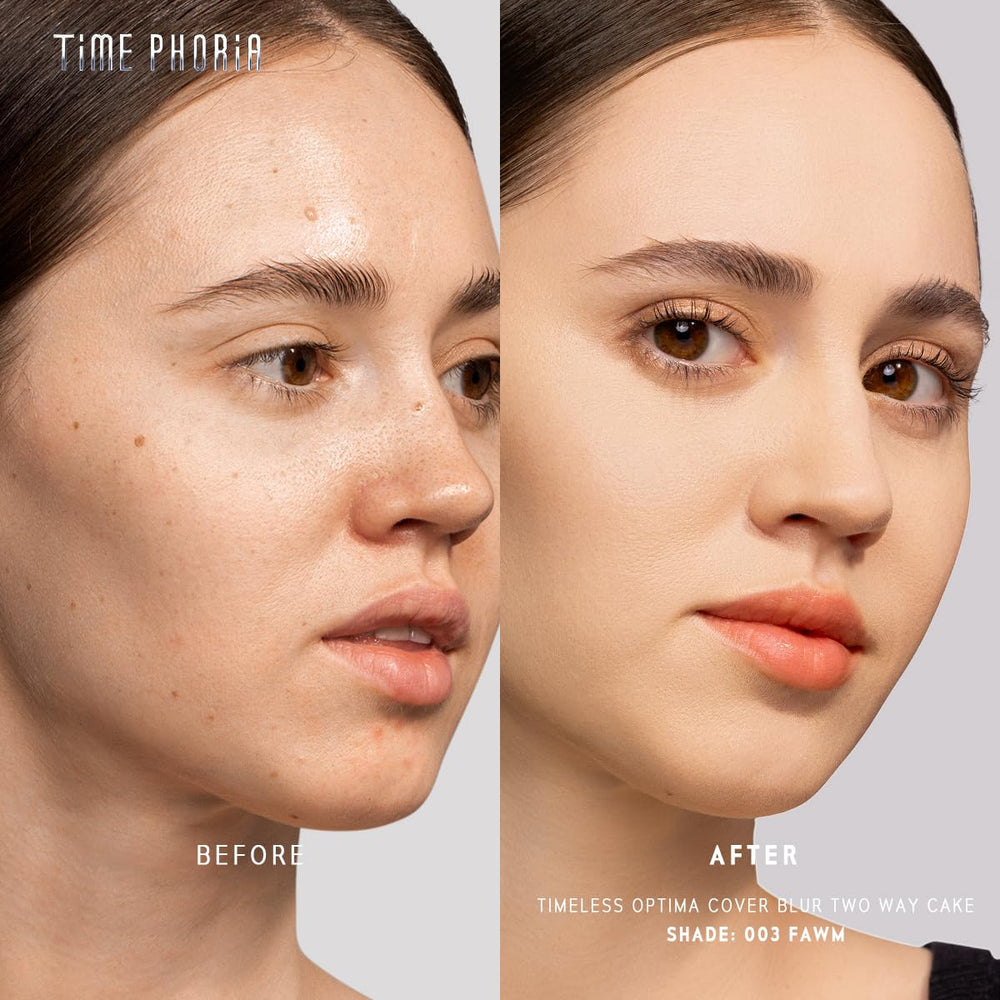 TIMEPHORIA powder texture close-up highlighting microfine particles for soft blur