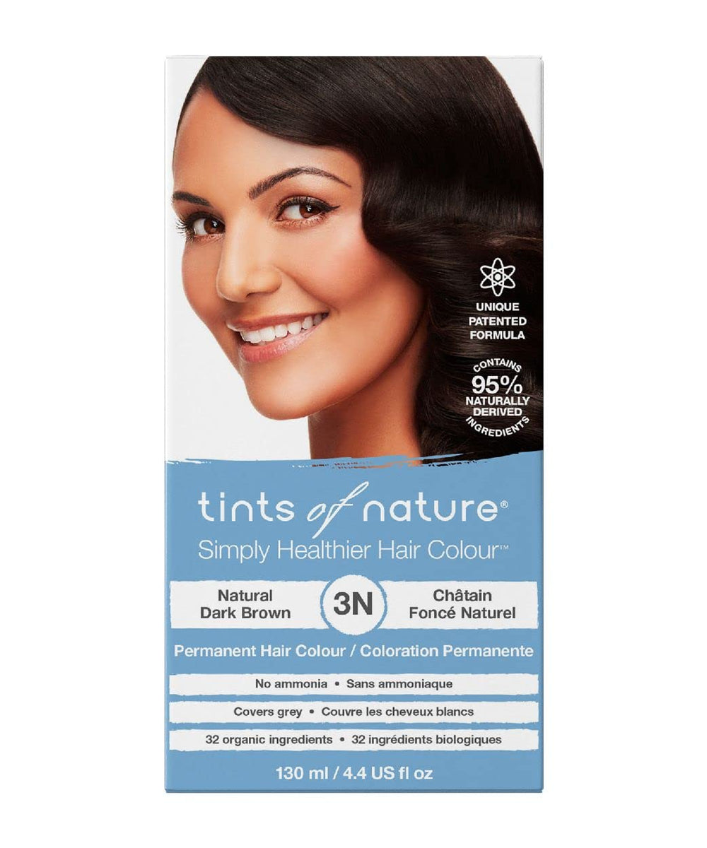 Tints of Nature front packaging showing vegan permanent dark brown