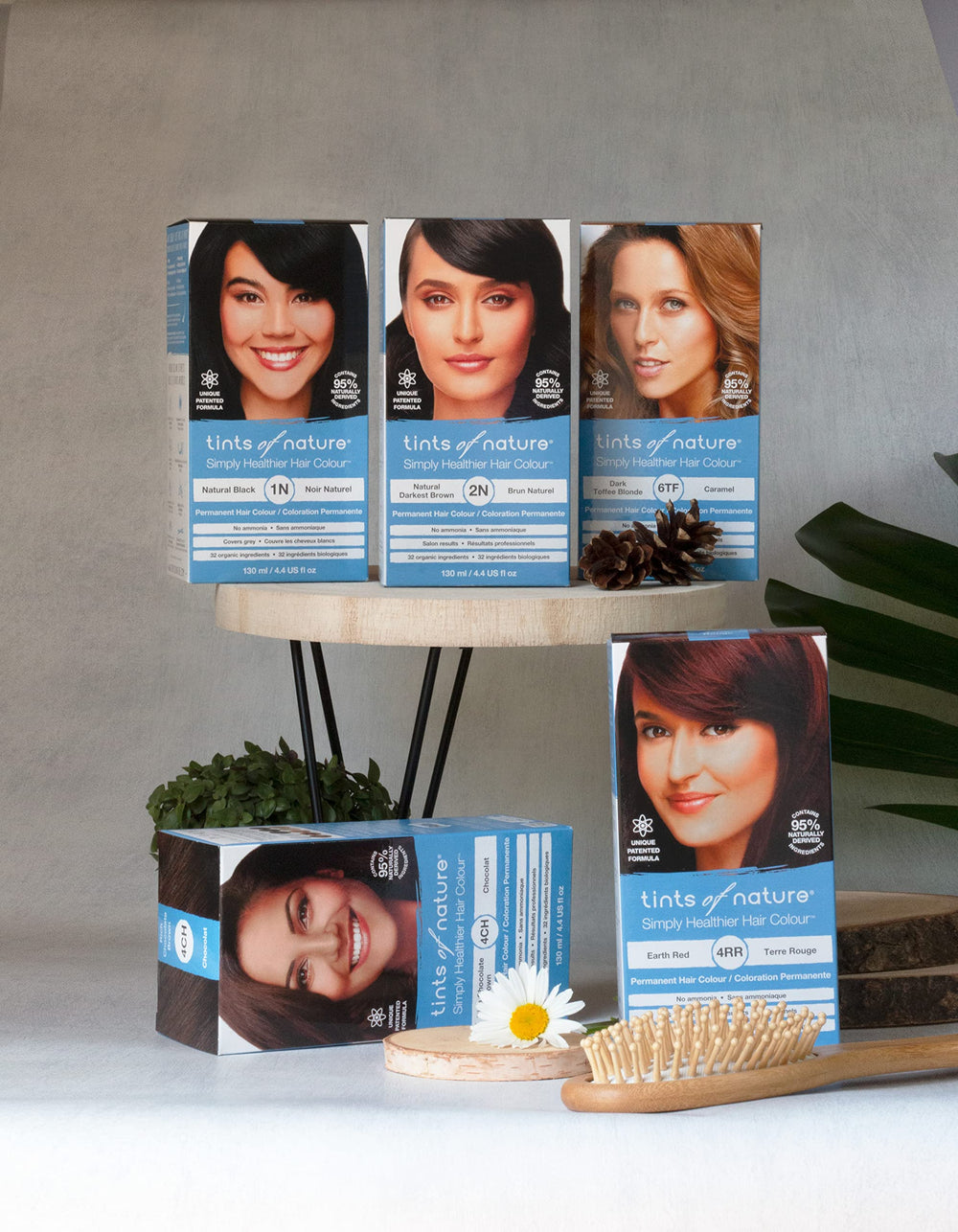 Tints of Nature applicator brush applying dye during at-home colouring