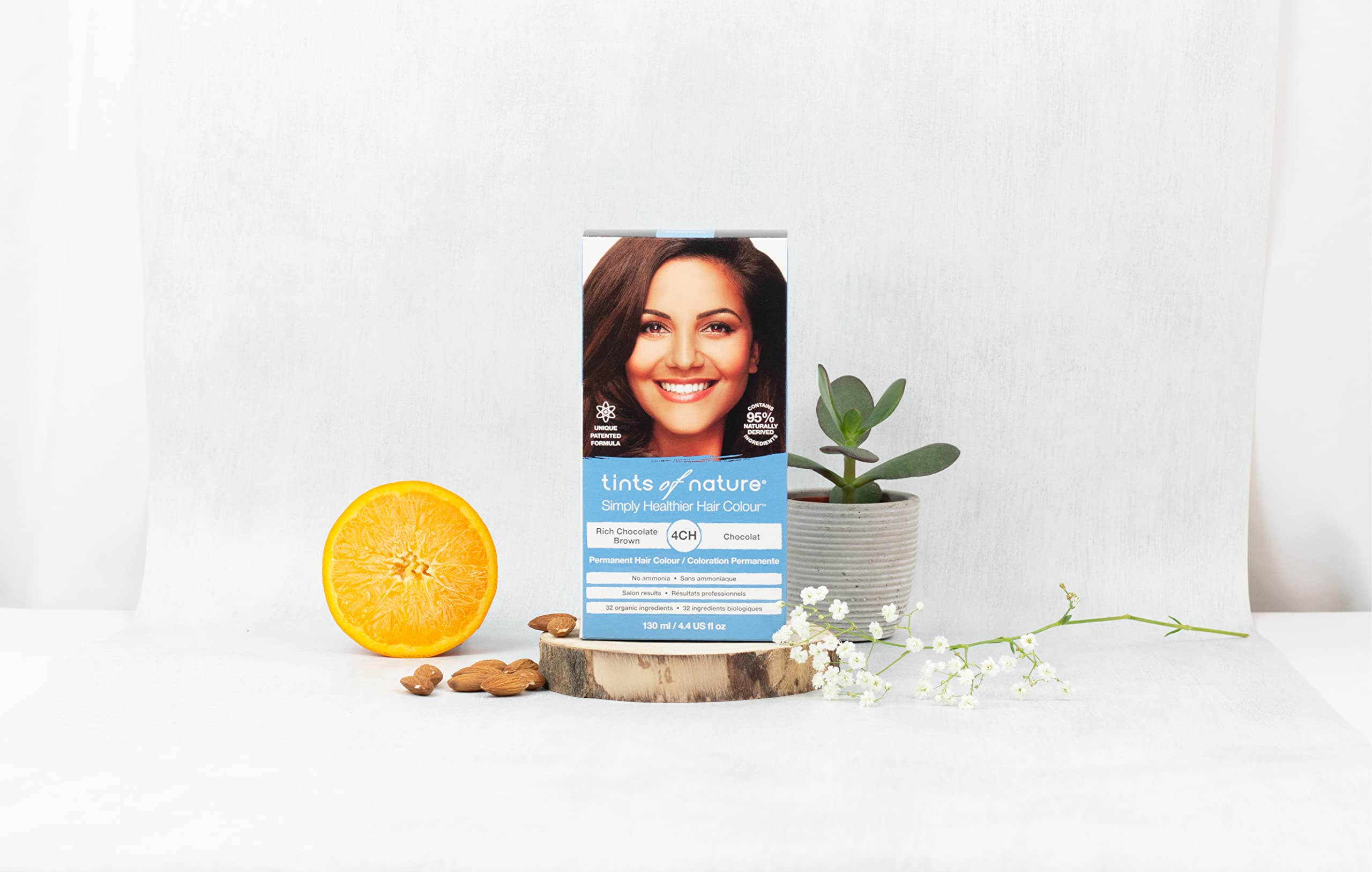 Tints of Nature product label and ingredients list highlighting natural content
