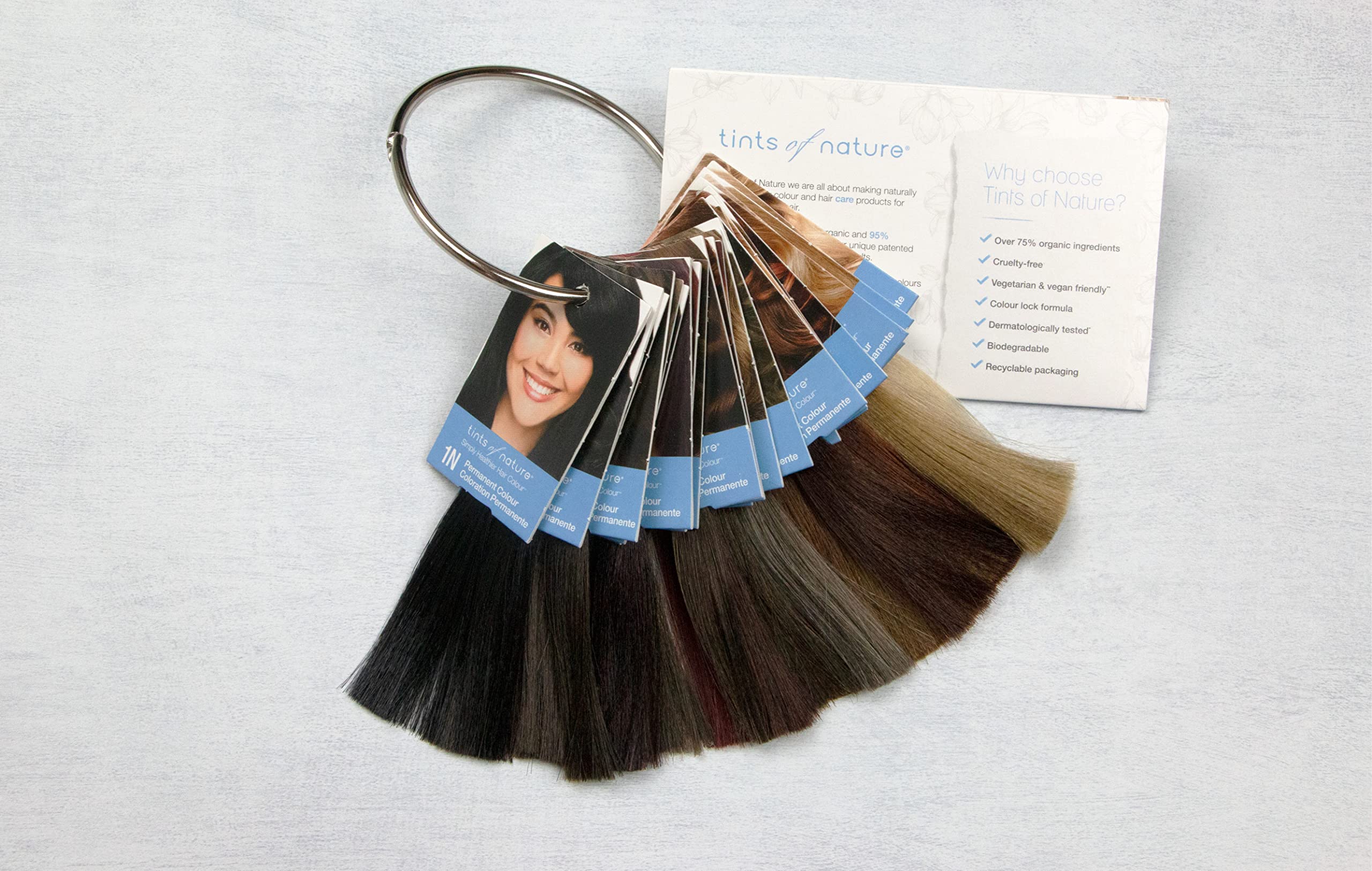 Tints of Nature styled hair in a natural setting showing healthy colour