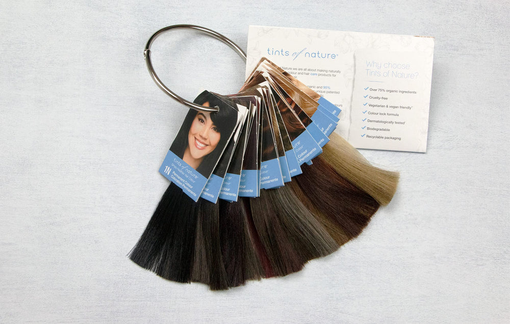 Tints of Nature styled hair in a natural setting showing healthy colour
