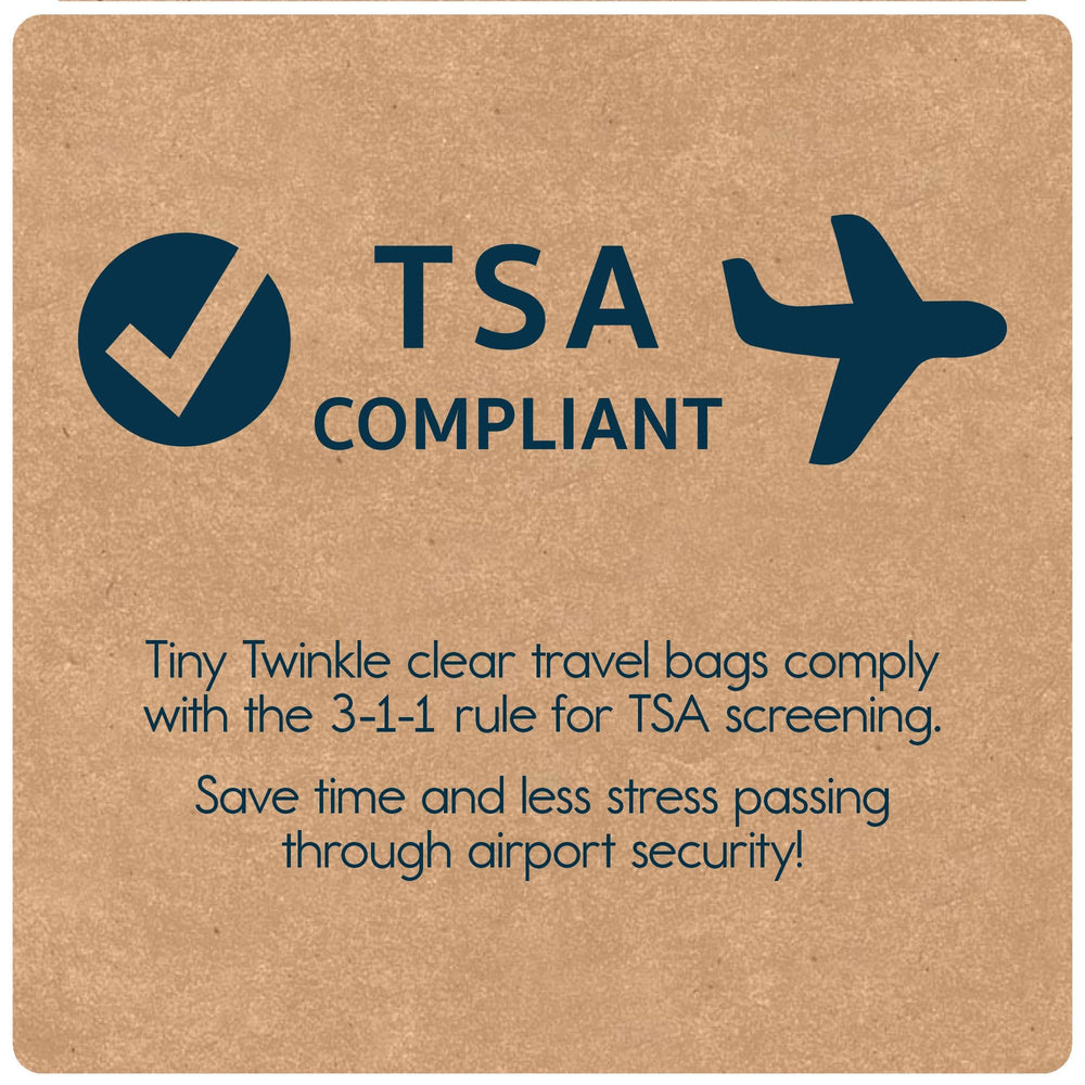 Tiny Twinkle small pouch with toiletries and pacifier for travel