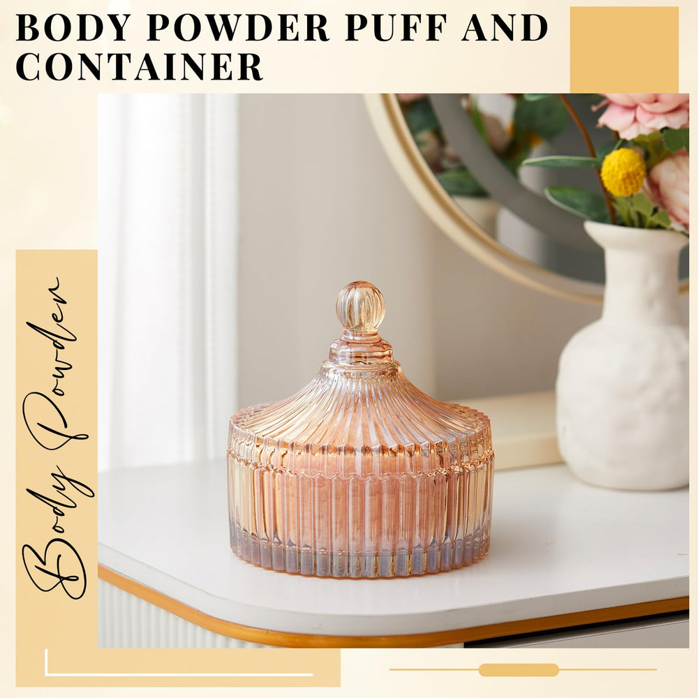 Tioncy large powder puff top view demonstrating even application