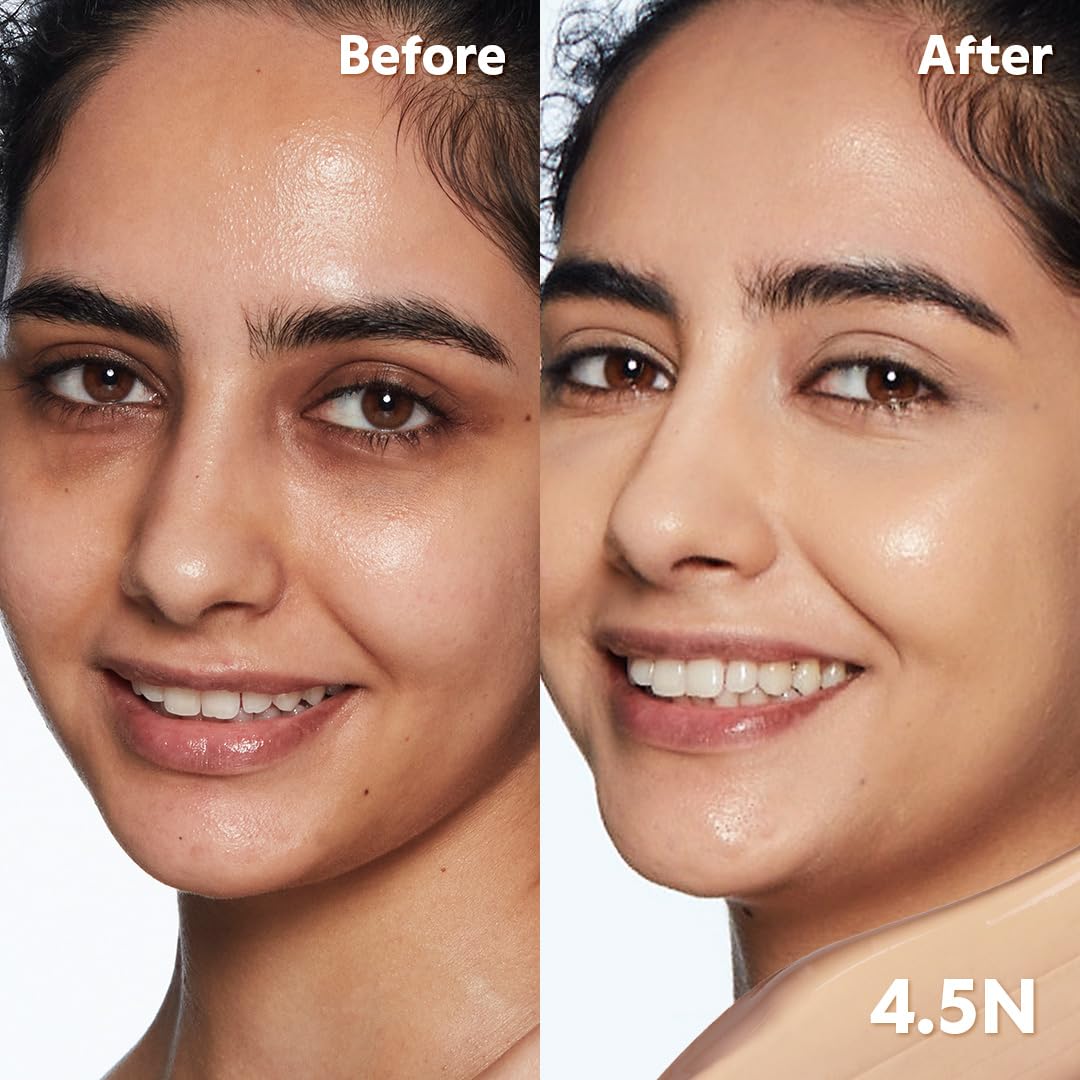 TIRTIR side-by-side under-eye before and after demonstrating blurred fine lines