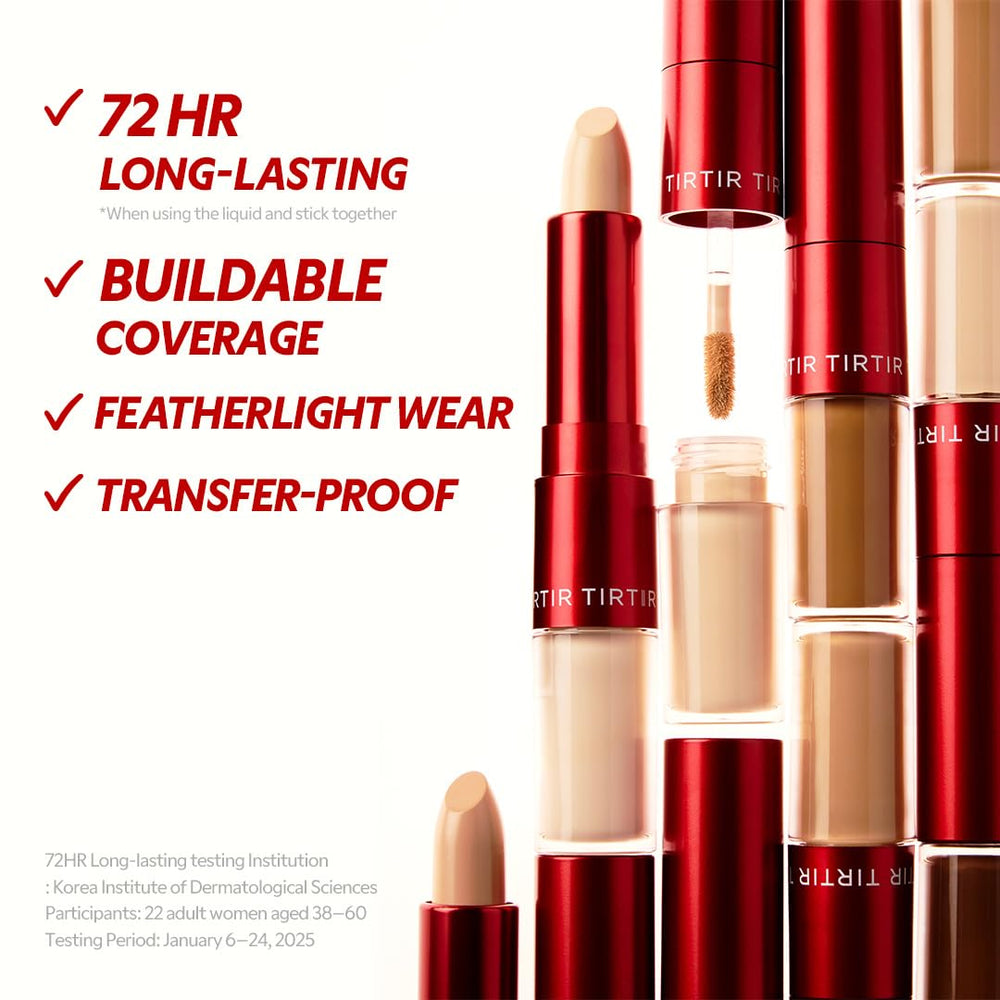 TIRTIR compact held in hand for scale benefit: portable two-in-one concealer