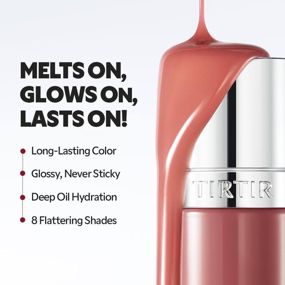 TIRTIR close-up of glossy texture demonstrating hydrating sheen