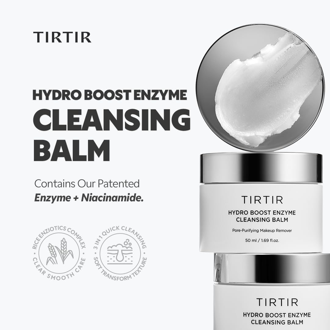 TIRTIR balm on hand demonstrating melt-away makeup removal benefit