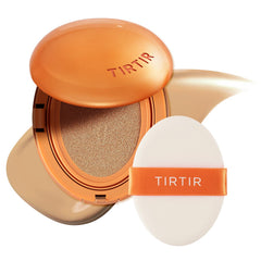 TIRTIR cushion compact front view showing sleek packaging and portability benefit