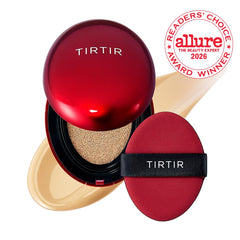 TIRTIR cushion open with puff showing quick, mess-free application benefit
