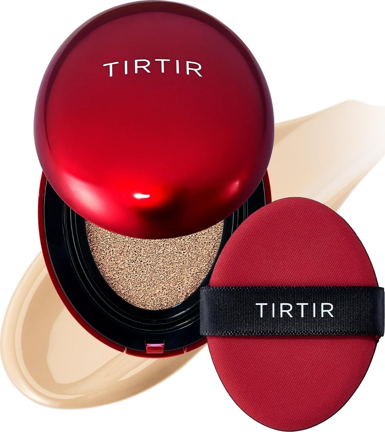 TIRTIR compact front view showing sleek design and portability benefit