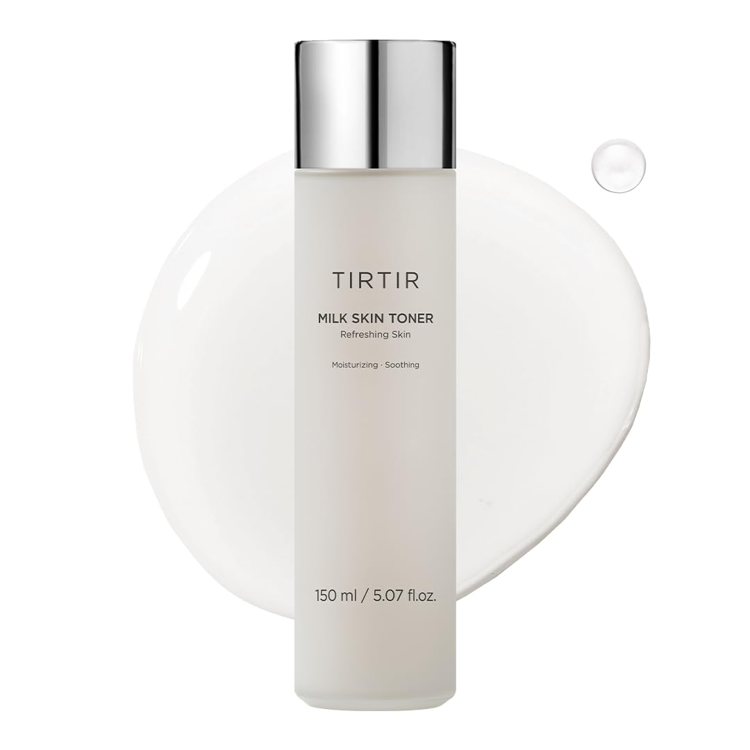 TIRTIR milk skin rice toner front bottle showing clean design and volume