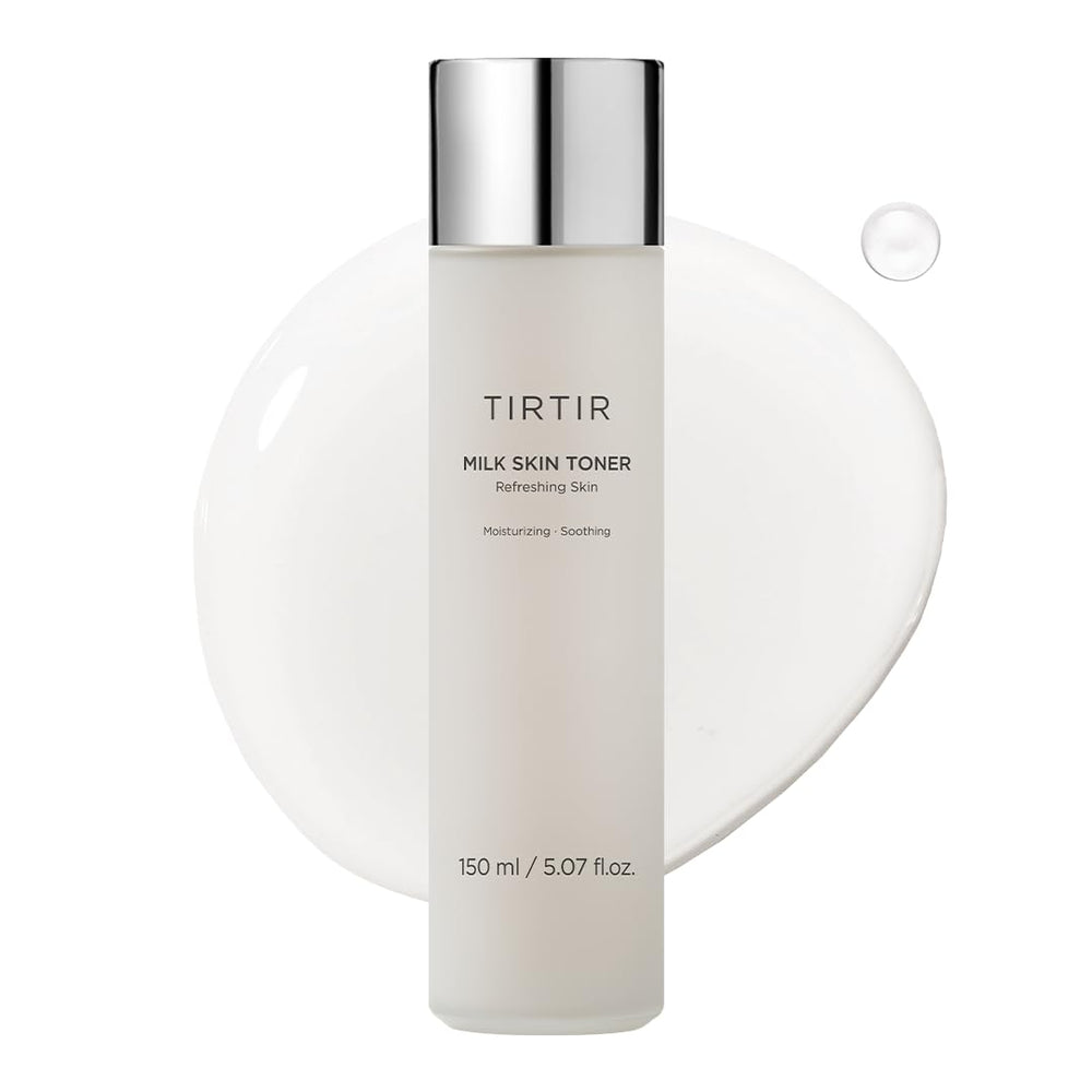 TIRTIR milk skin rice toner front bottle showing clean design and volume