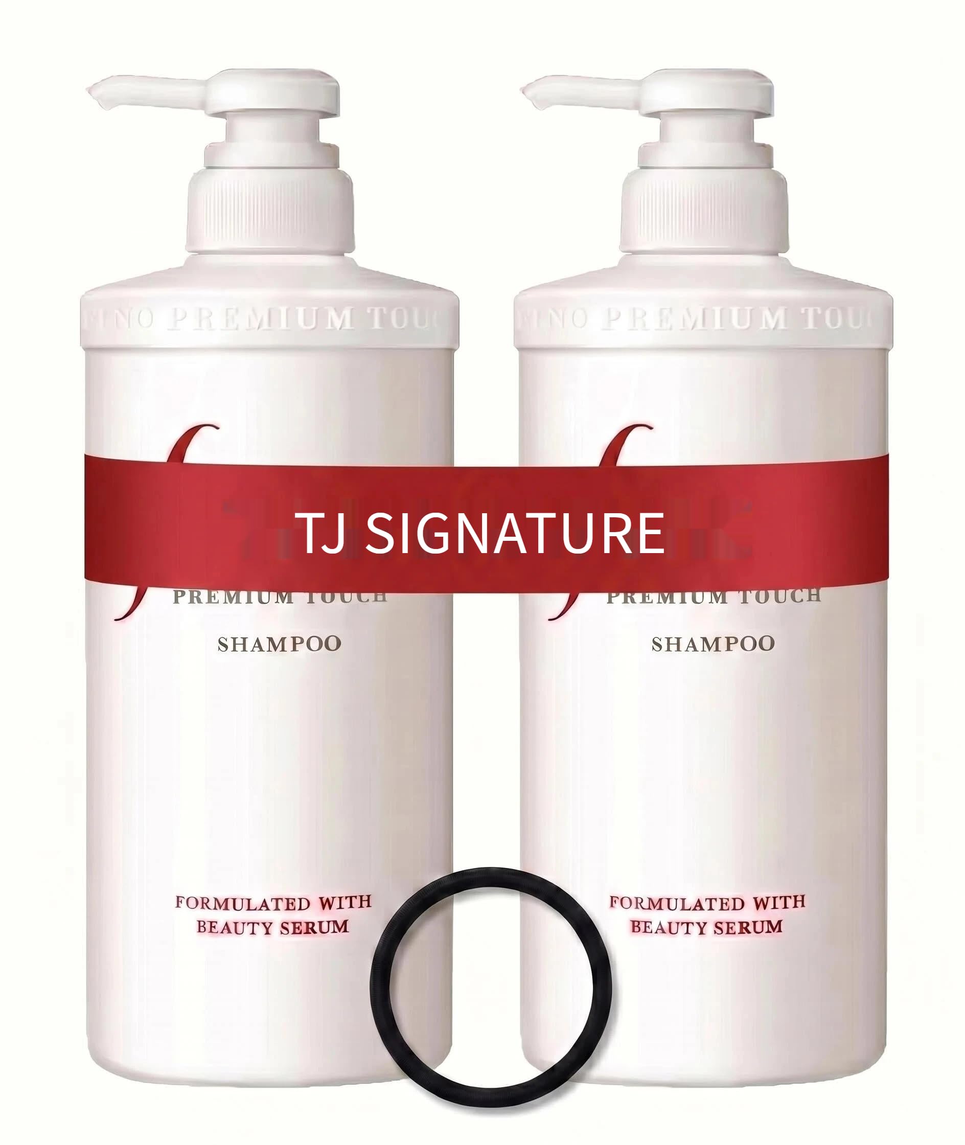 TJ SIGNATURE Fino in bathroom lifestyle showing salon-quality routine