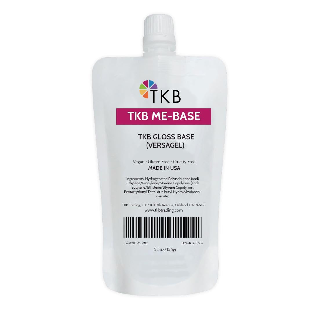 TKB Trading clear jar front view showing product and label benefit