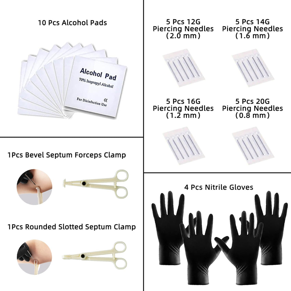 TKKUY needles and gauge labels displayed for correct gauge selection and safety