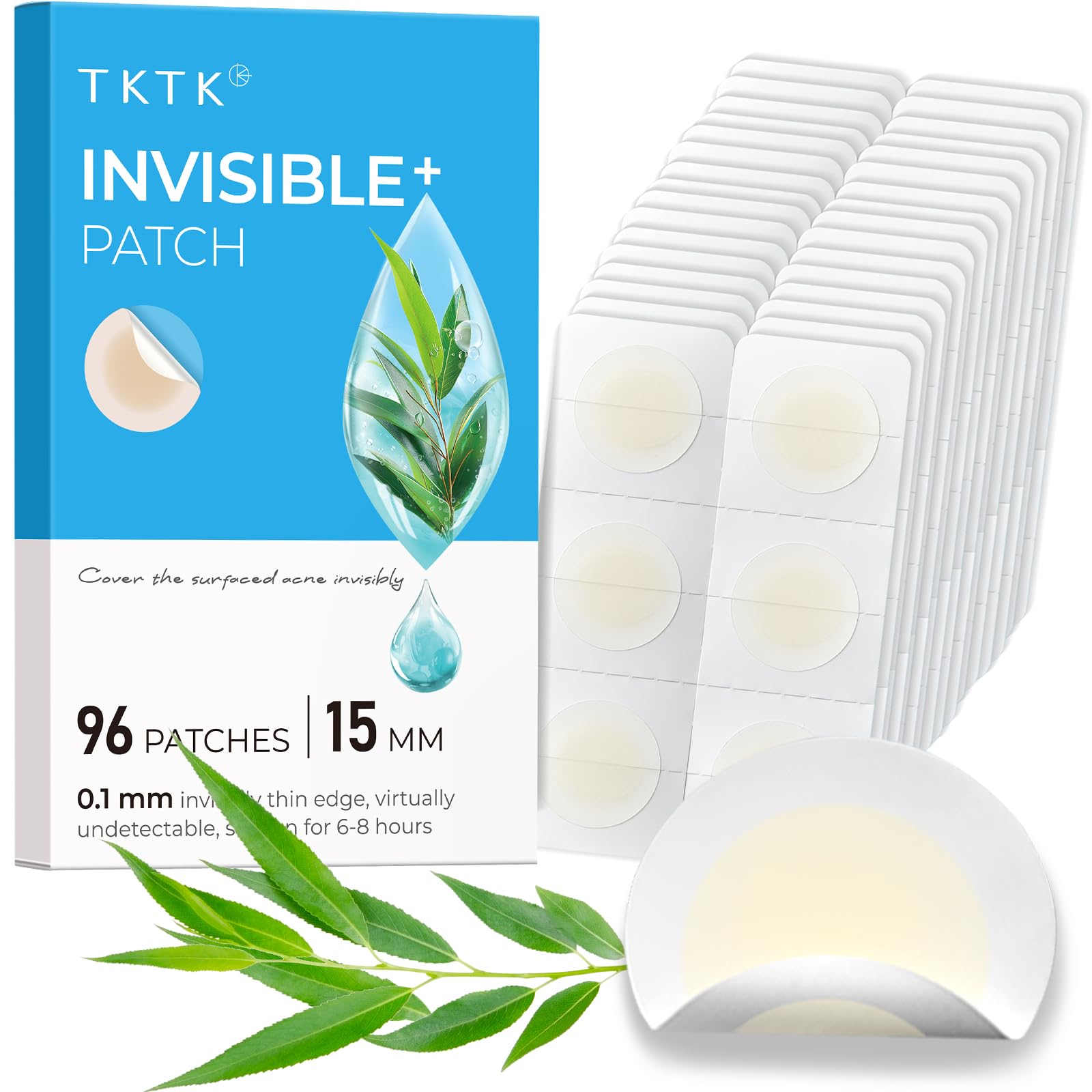 TKTK front packaging showing patch packet and benefits visibly