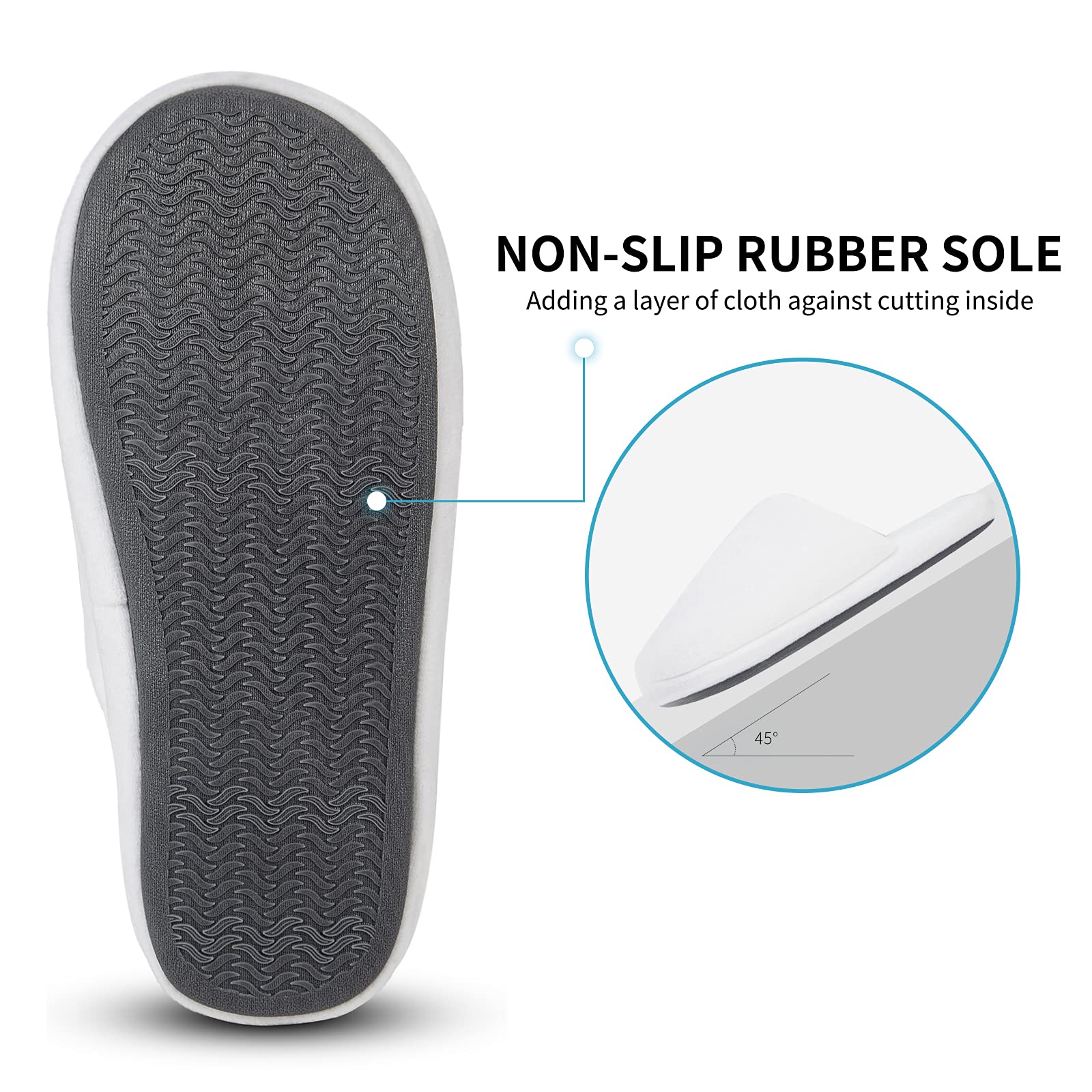 Tlizzz7 rubber sole close-up demonstrating antiskid texture for safer indoor footing