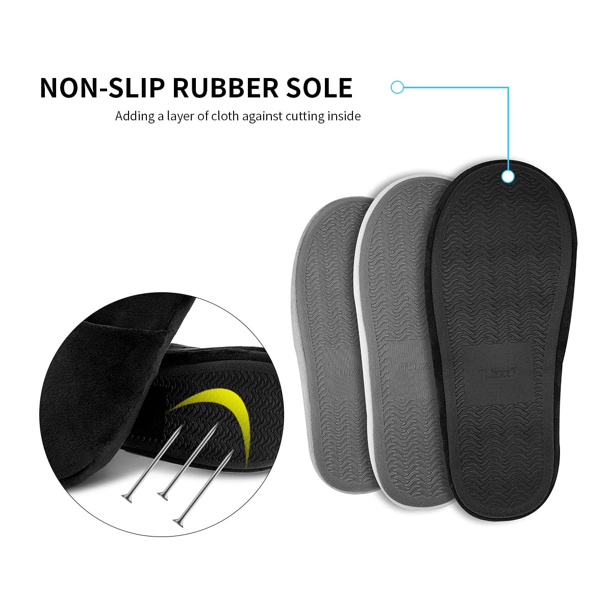 Tlizzz7 slippers in a hotel room setting offering elegant guest-ready comfort