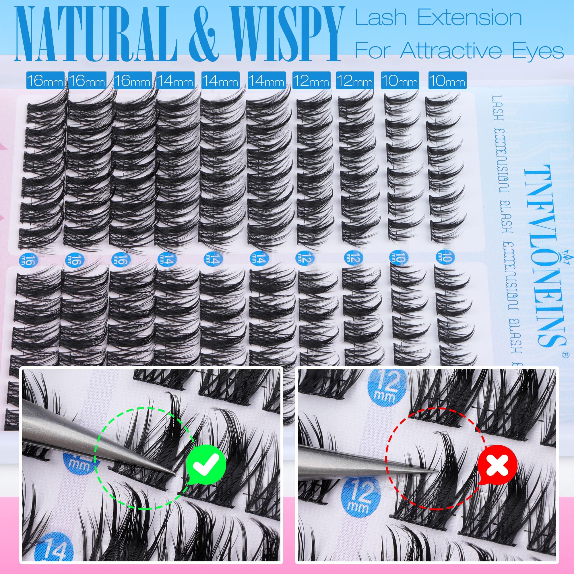 TNFVLONEINS eye application demo creating a natural wispy finish