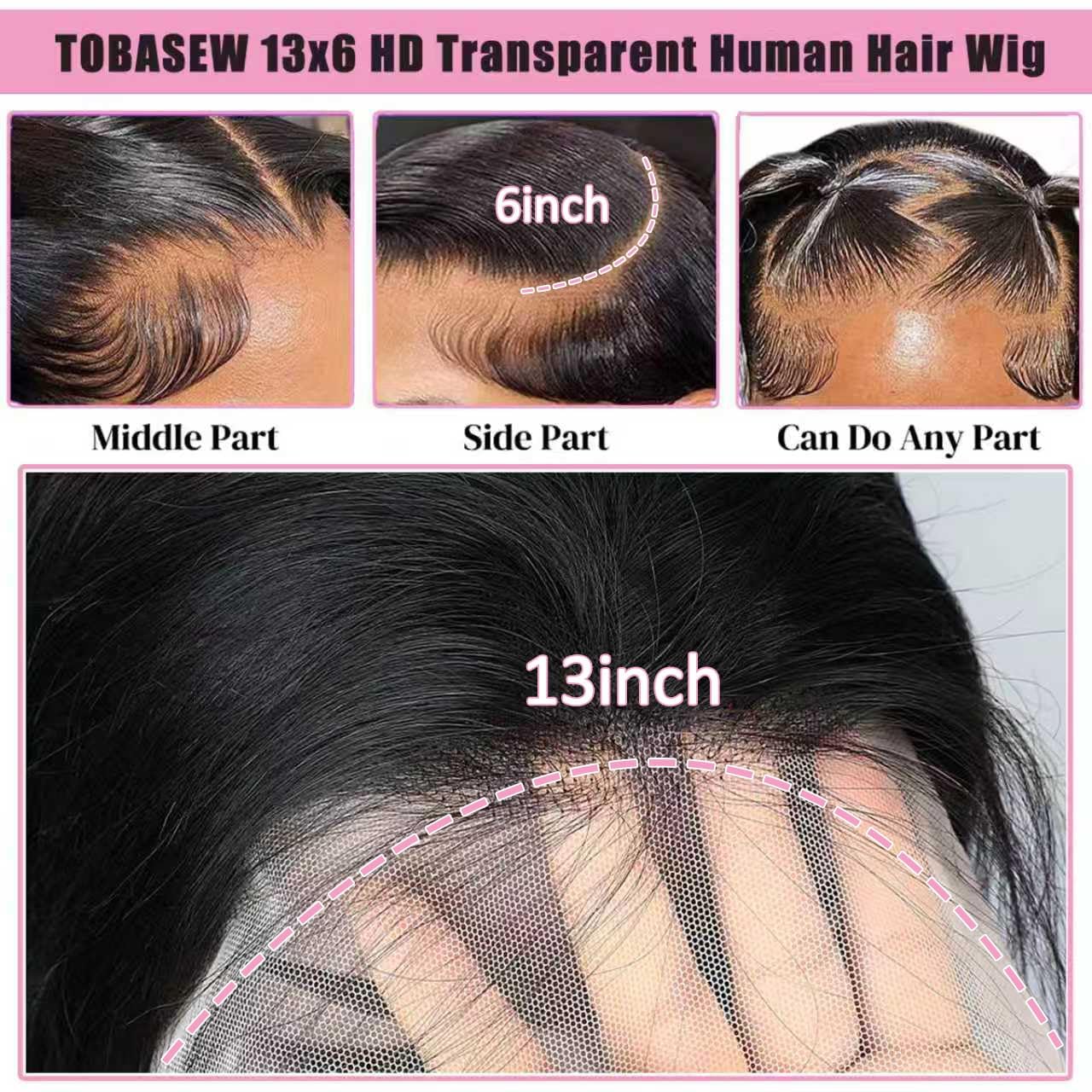 tobasew pre-plucked hairline detail with baby hairs for a natural forehead blend